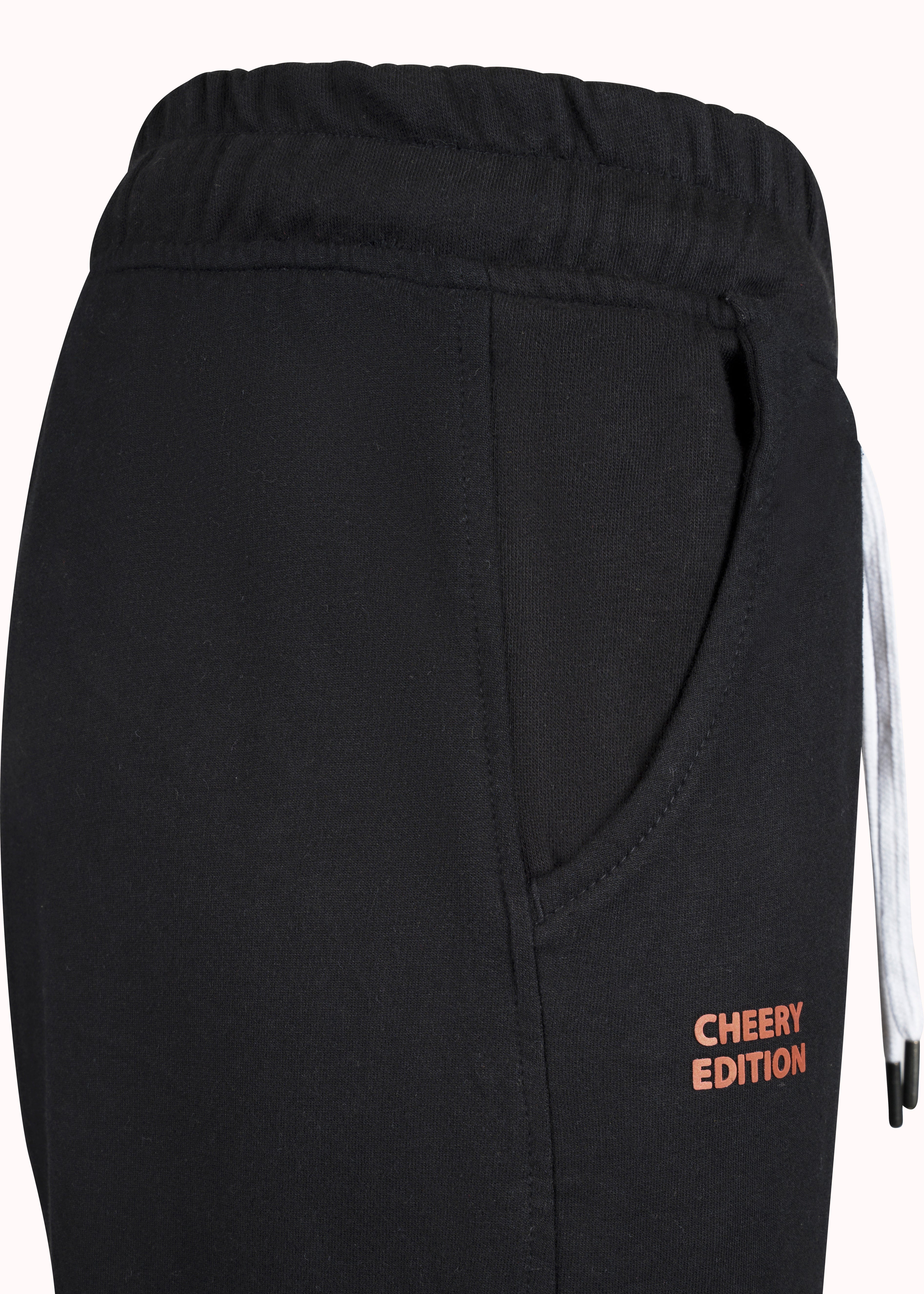 Black solid cotton jogger