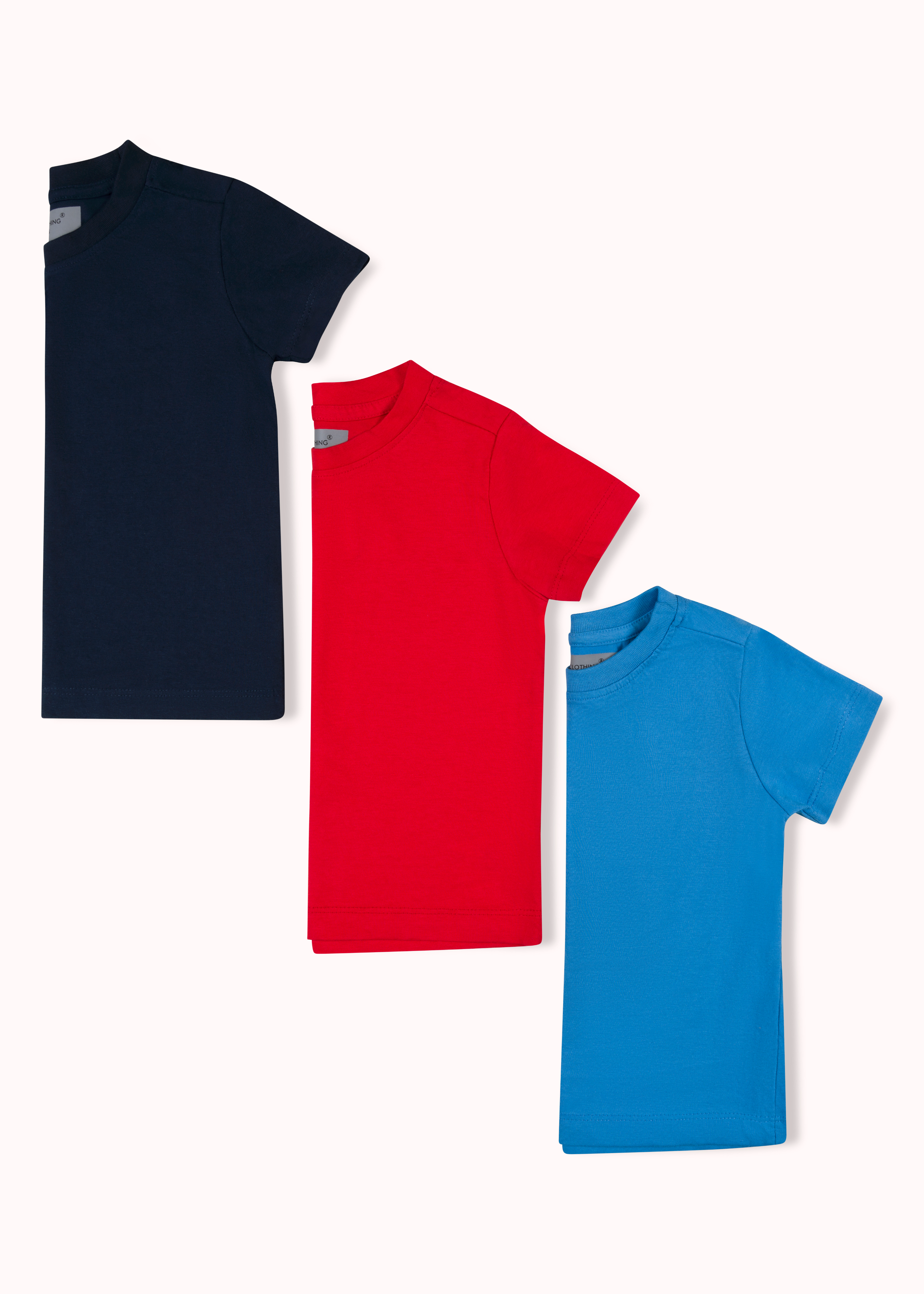 3 Pack solid boys t-shirt