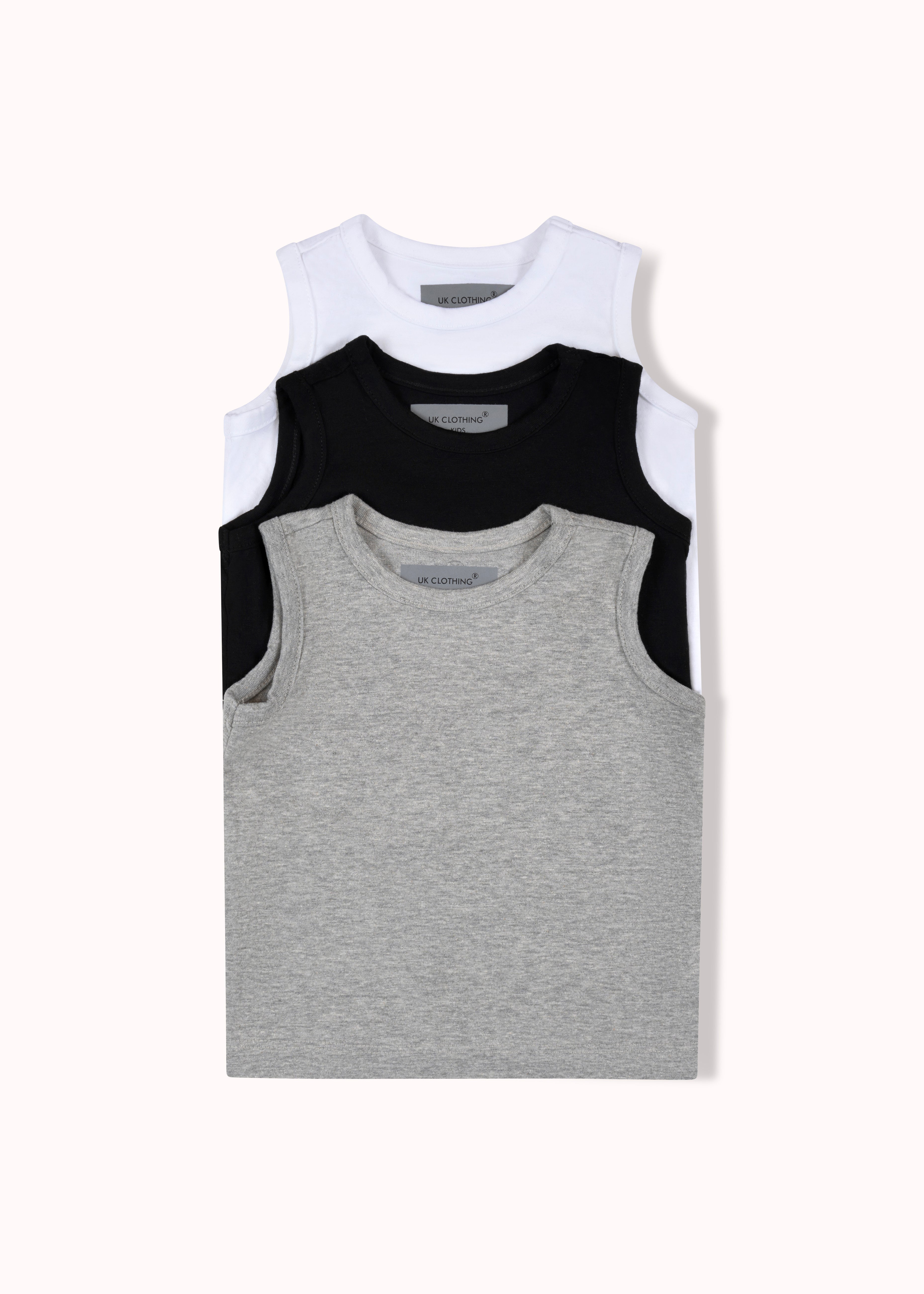 3 pack solid vest