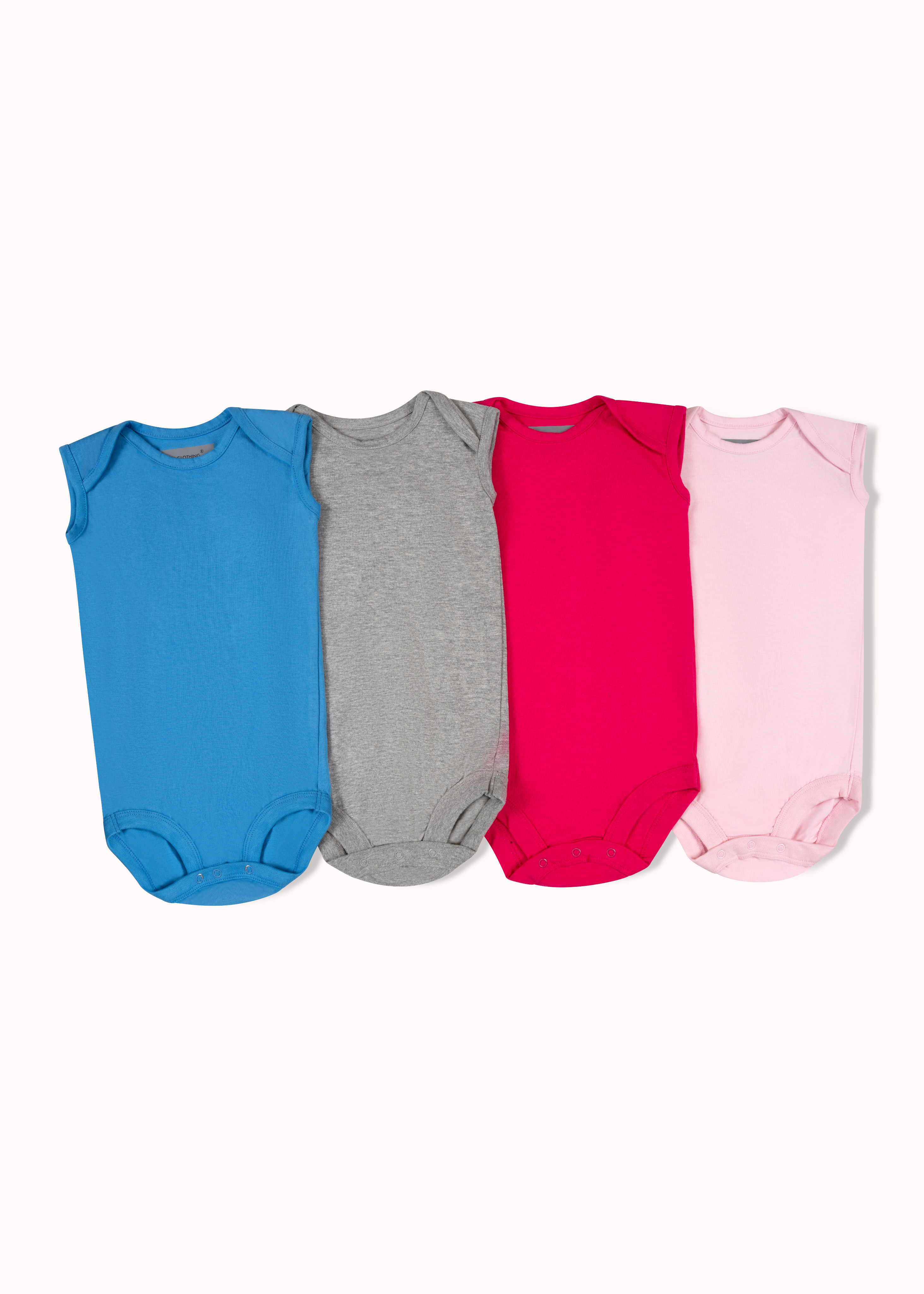 4 Pack sleeveless solid bodysuit