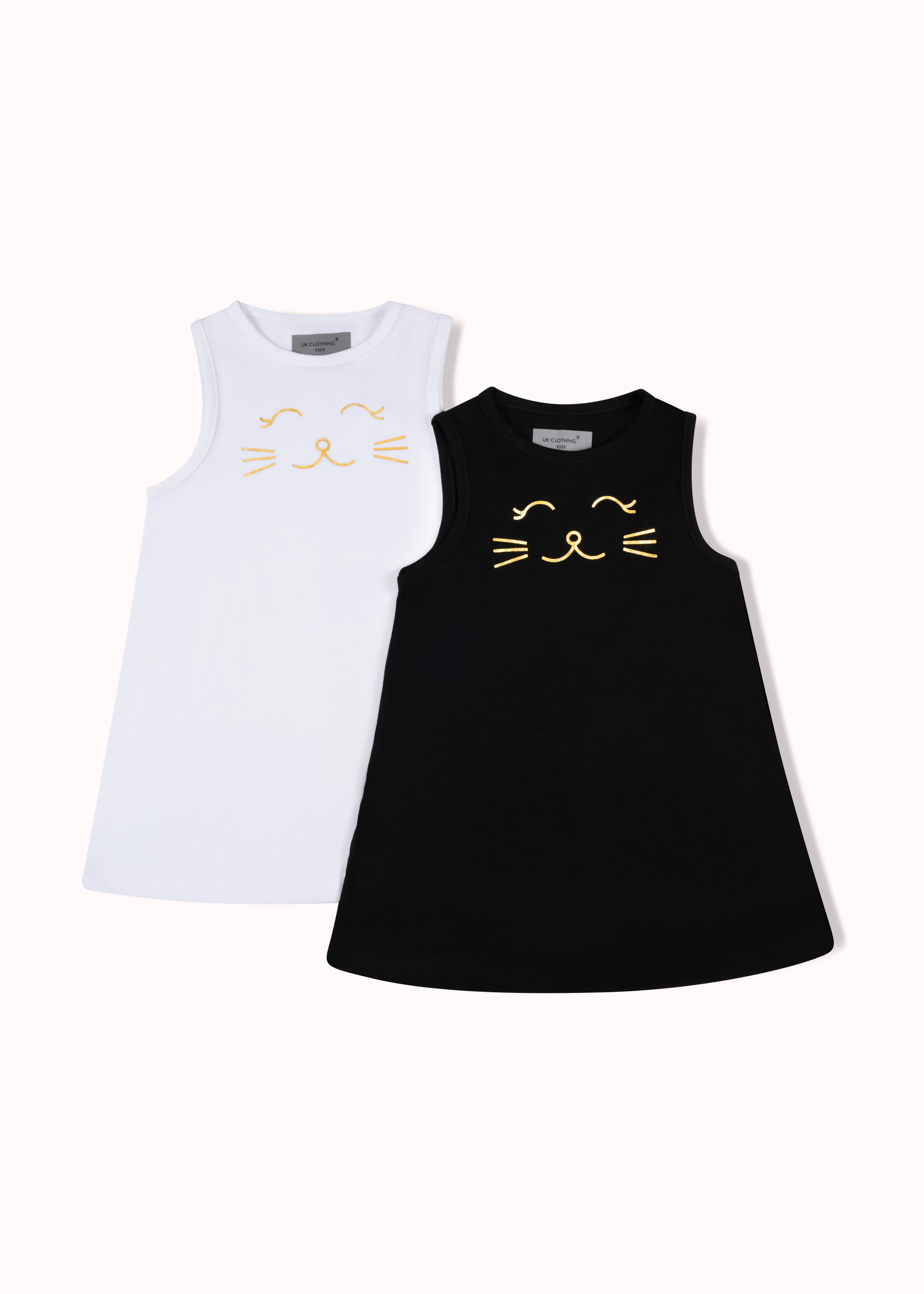 2 Pack printed A-line girls dress