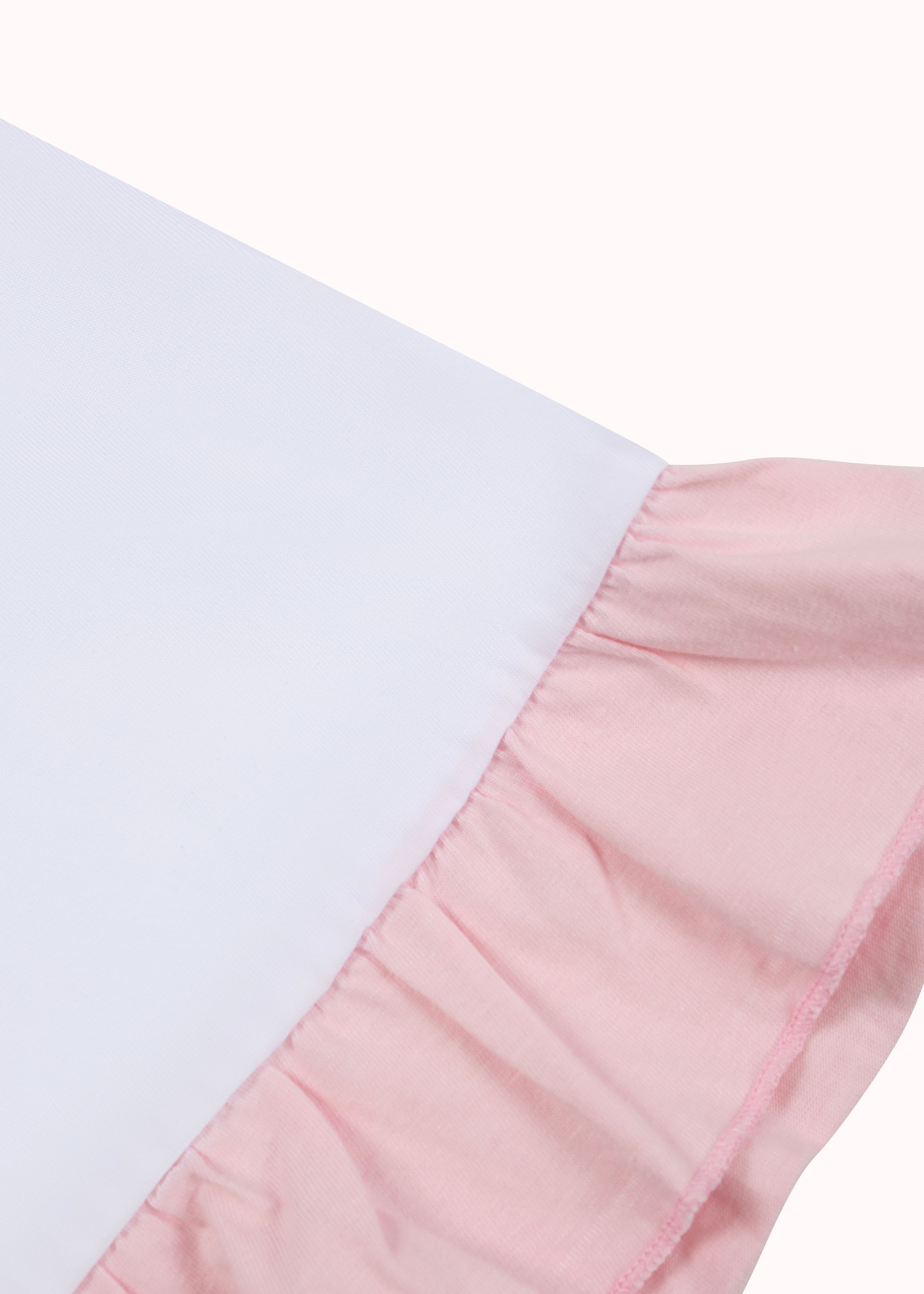 Colourblocked frill A-line girls dress