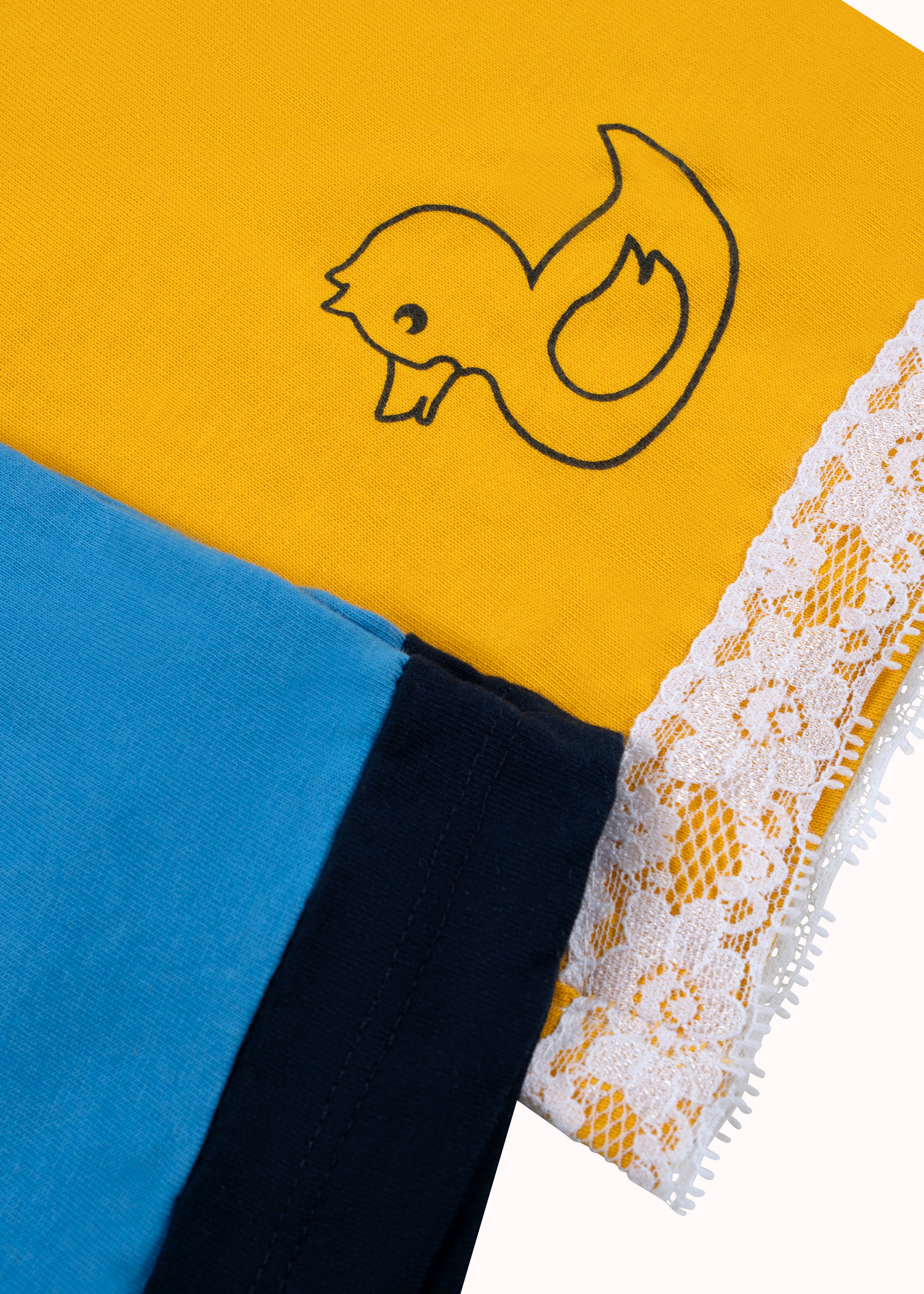 2 Pack printed and solid girls shorts