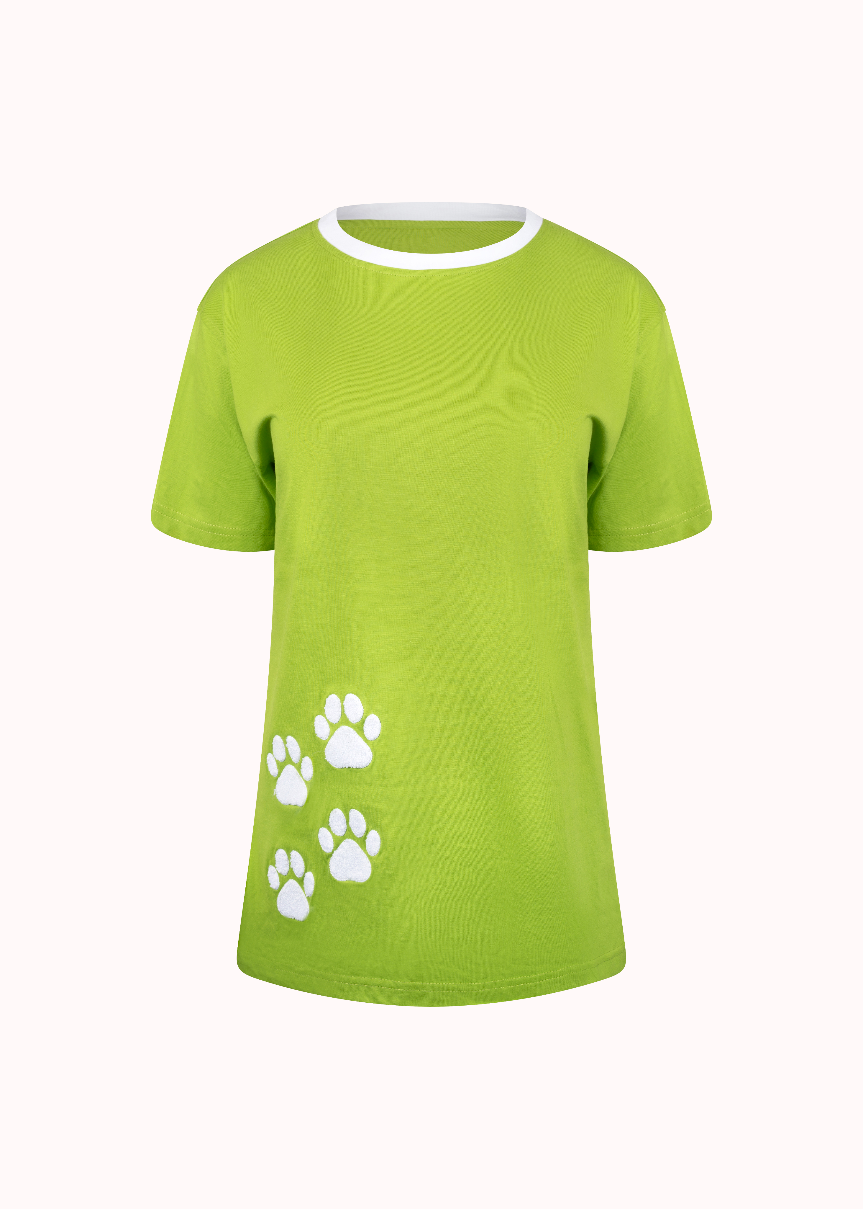 Dog paw embroidered pyjama t-shirt shorts