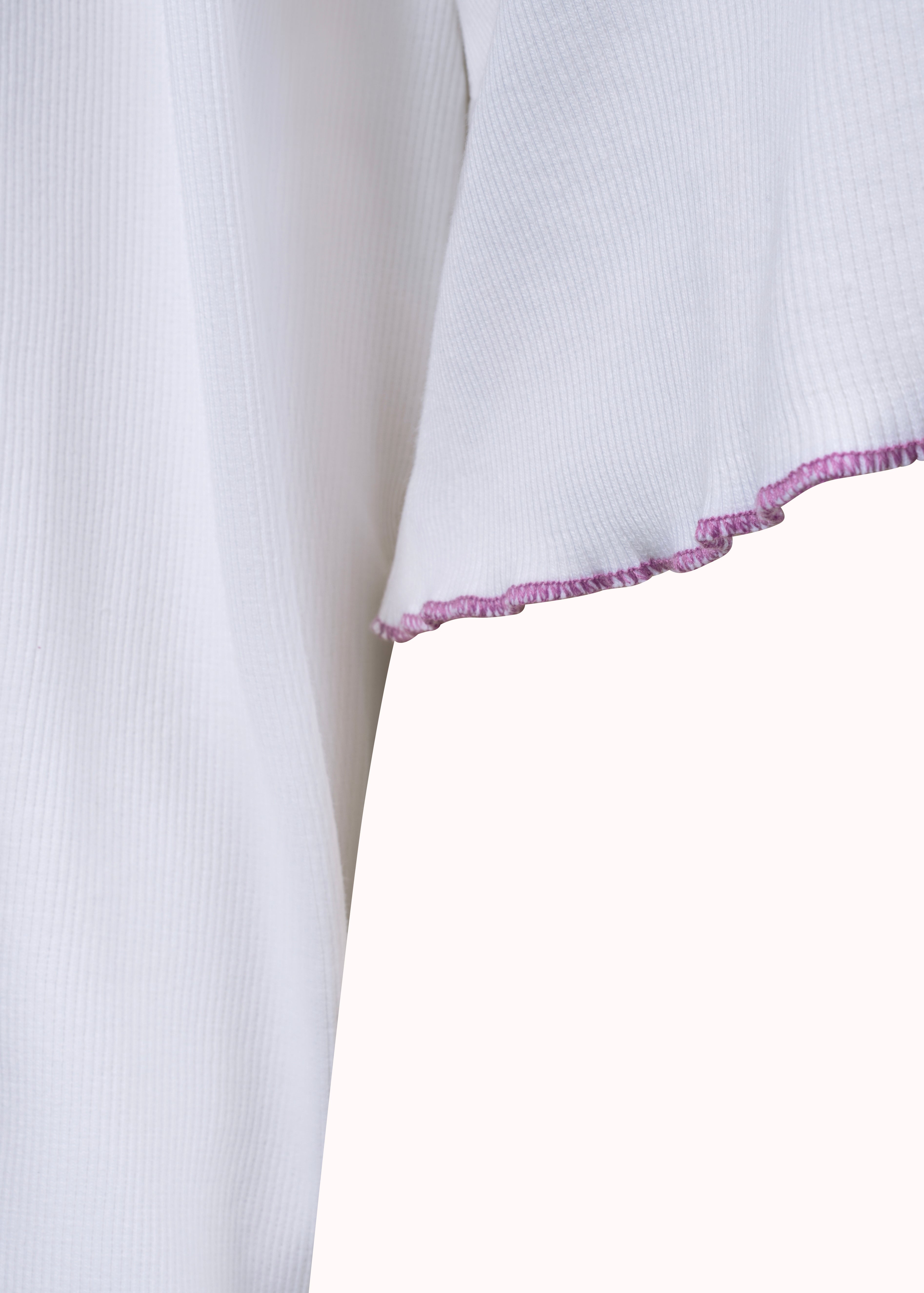 Colourblocked ribbed oversized cut sew crop top