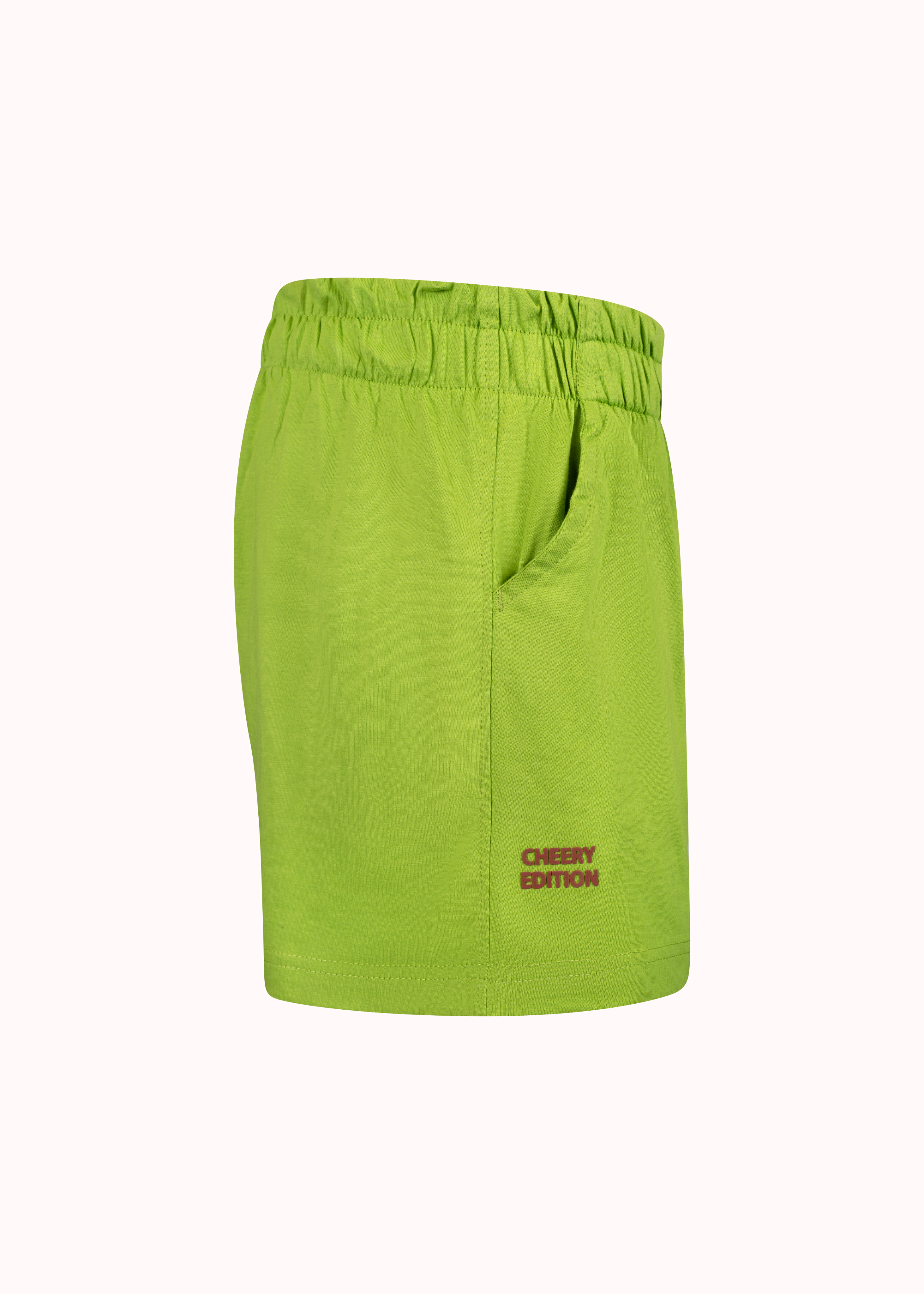 Pyjama-T-Shirt-Shorts mit Hundepfoten-Stickerei