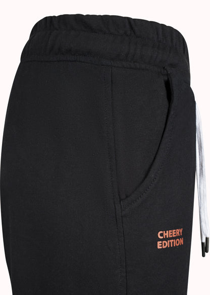 Black solid cotton jogger