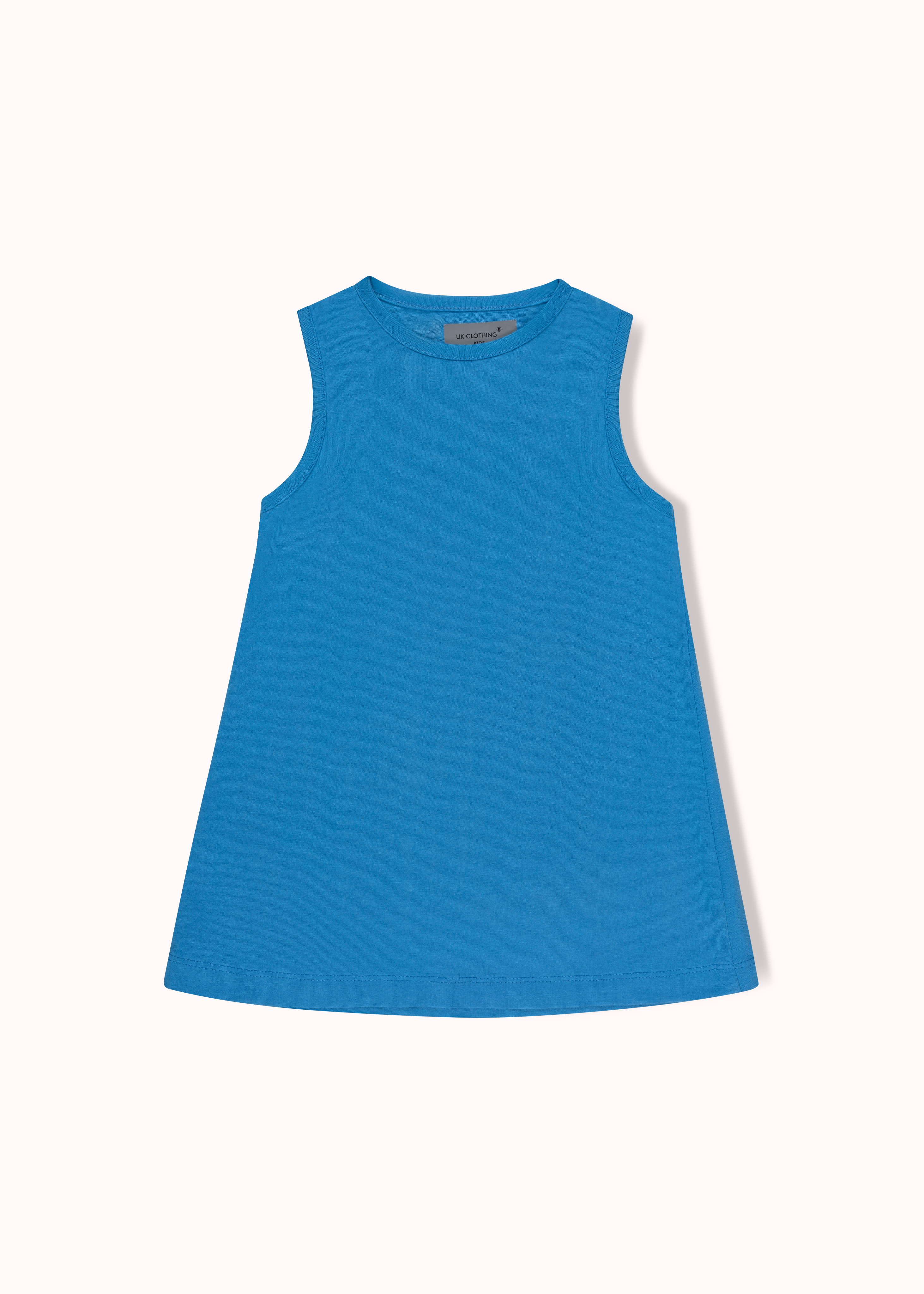 2er-Pack einfarbige A-Linien-Kleider für Mädchen