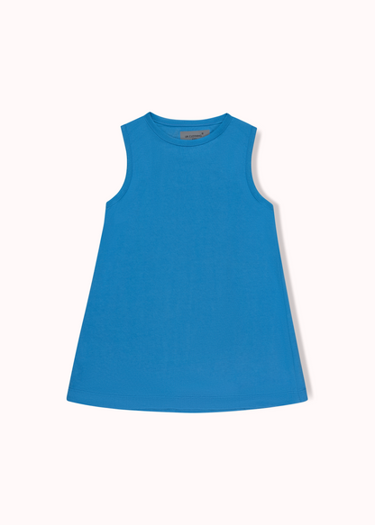 2er-Pack einfarbige A-Linien-Kleider für Mädchen