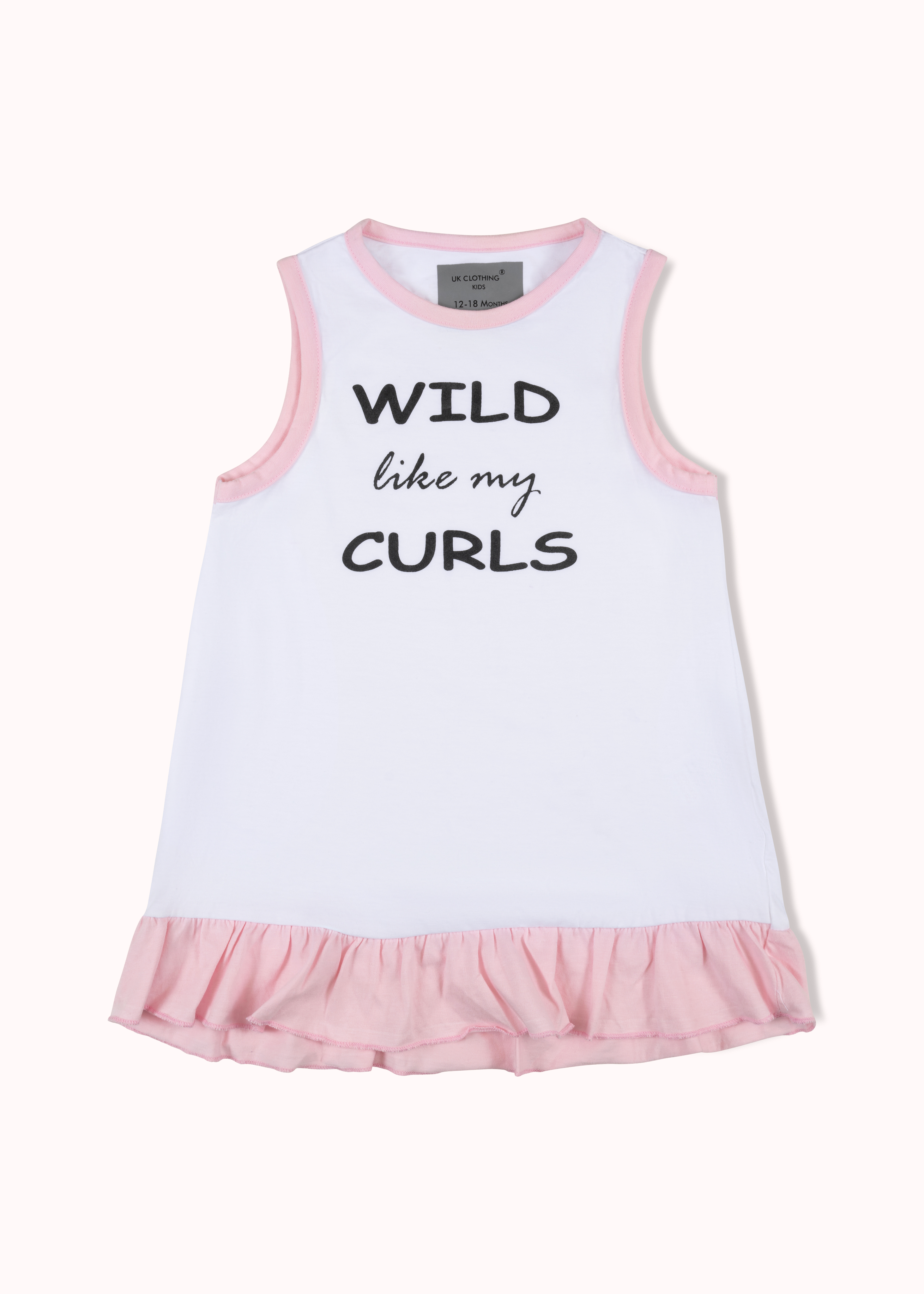 Colourblocked frill A-line girls dress