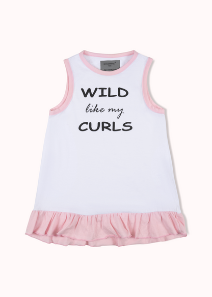 A-Linien-Kleid mit Rüschen und Farbblockdesign für Mädchen