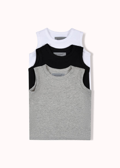 3 pack solid vest