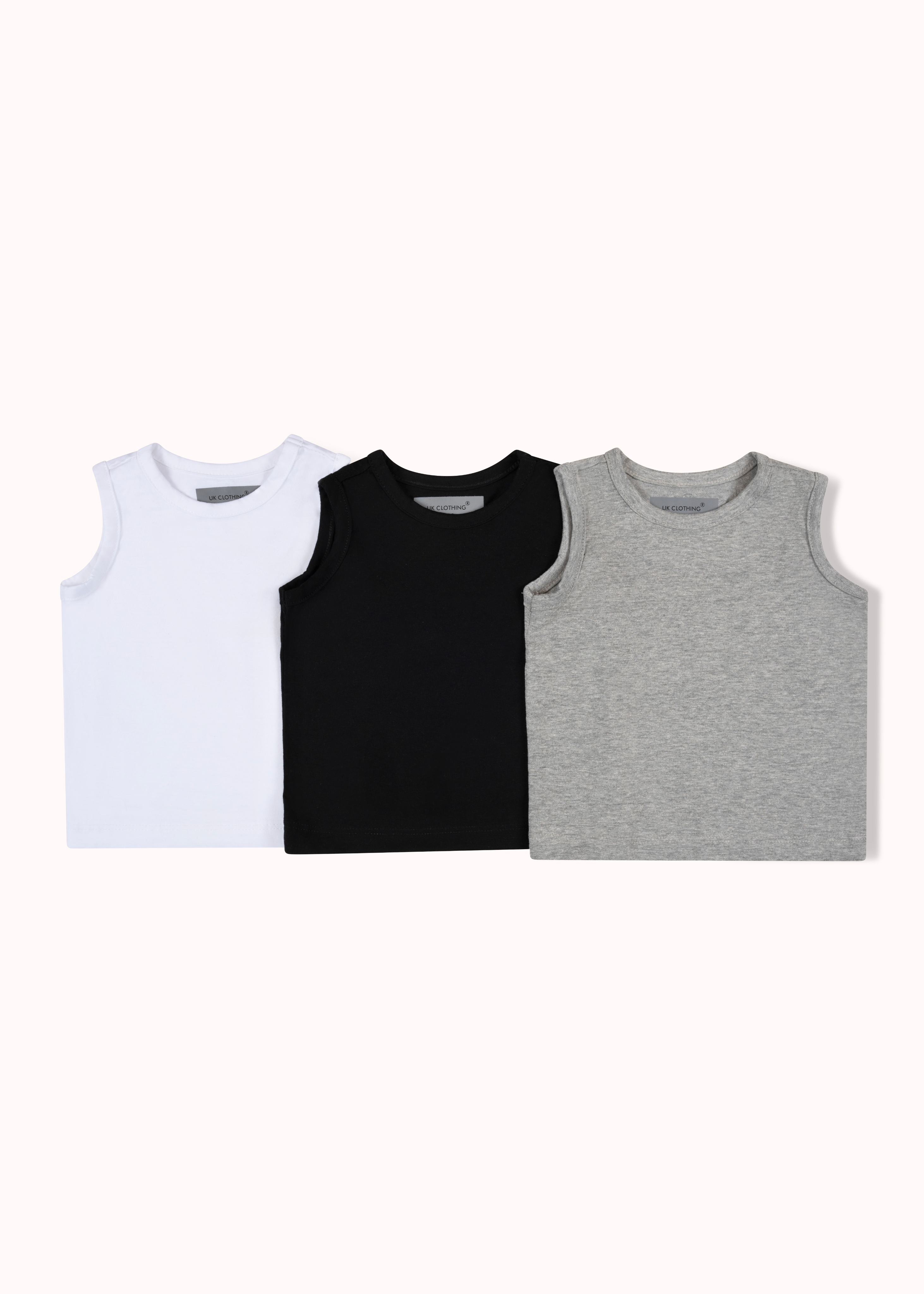 3 pack solid vest