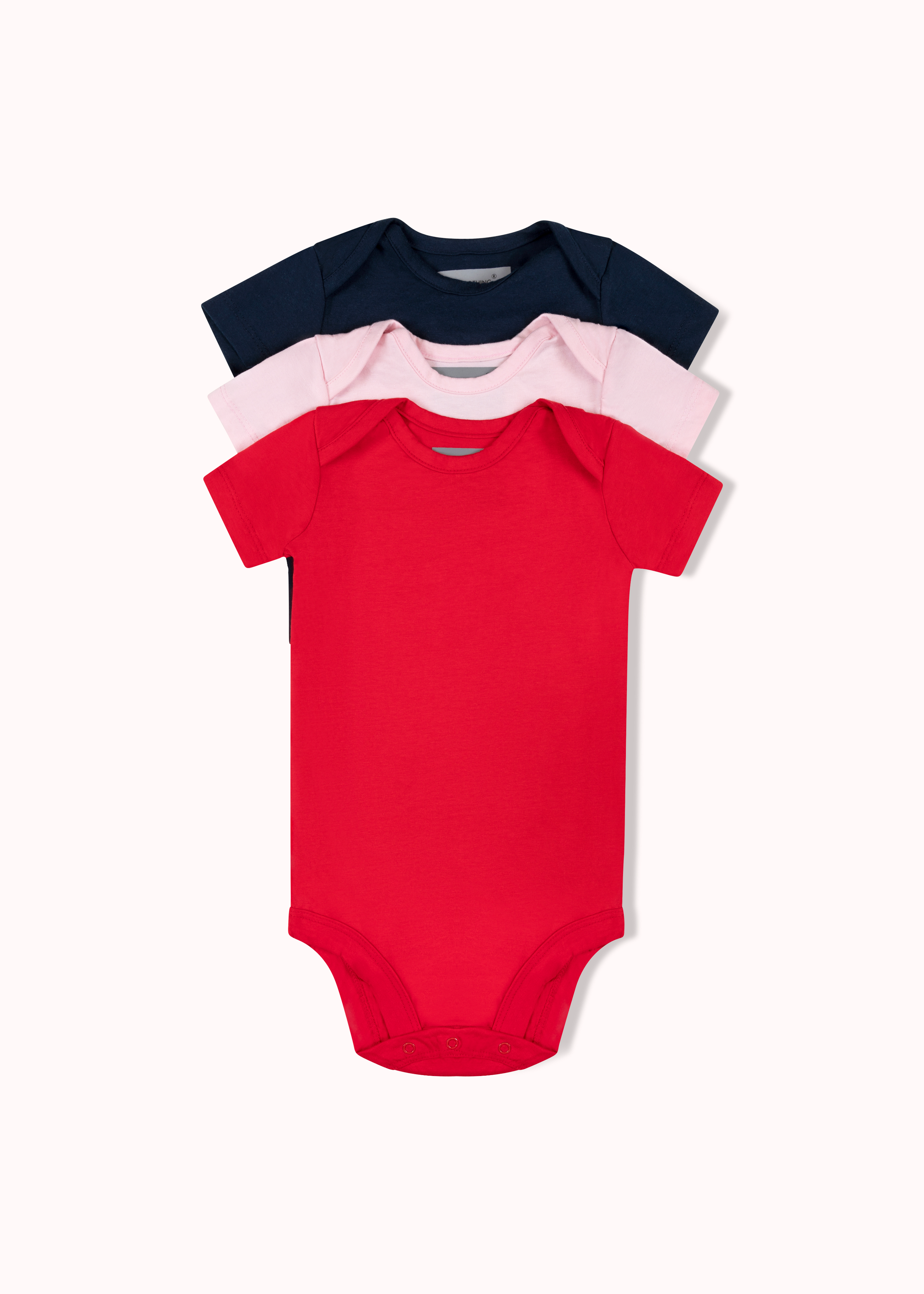 3 Pack short sleeve solid bodysuit