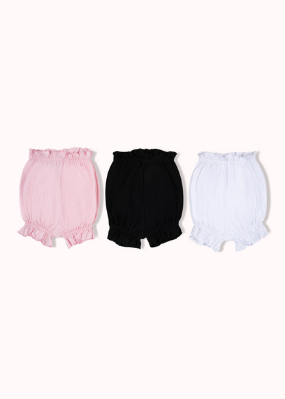3 Pack solid girls bloomer