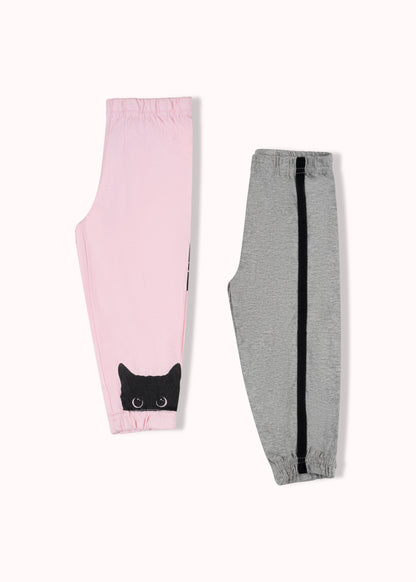 2 pack printed and tape jogger