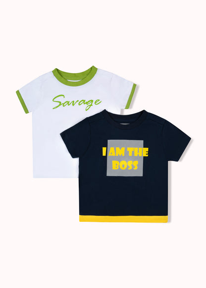 2 Pack printed boys t-shirt