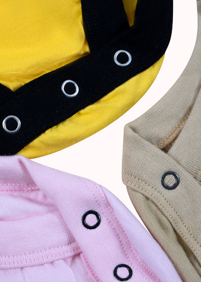 3er-Pack bedruckte Kurzarm-Bodys für Mädchen