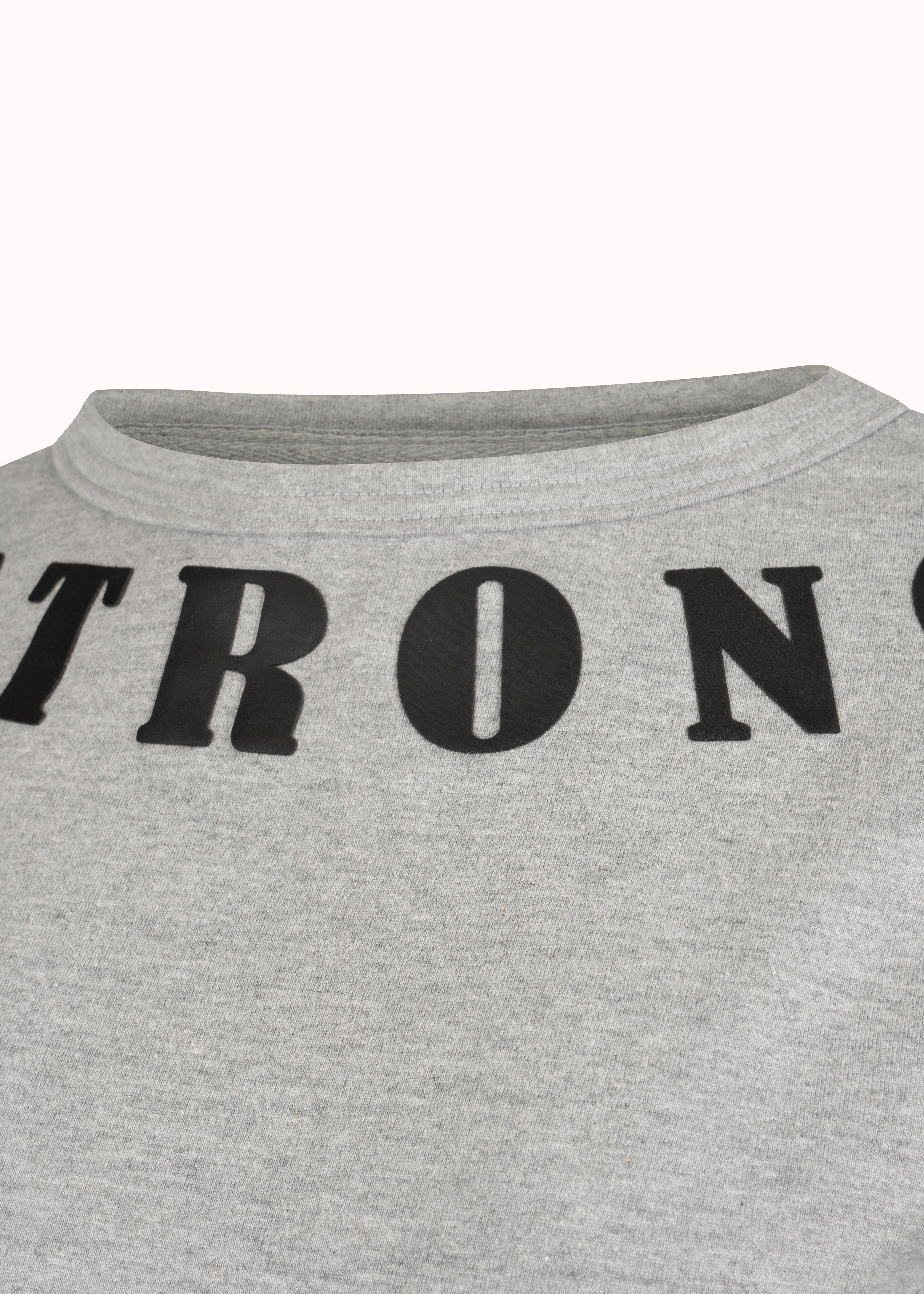 Colourblocked loop knit cotton printed sweatshirt