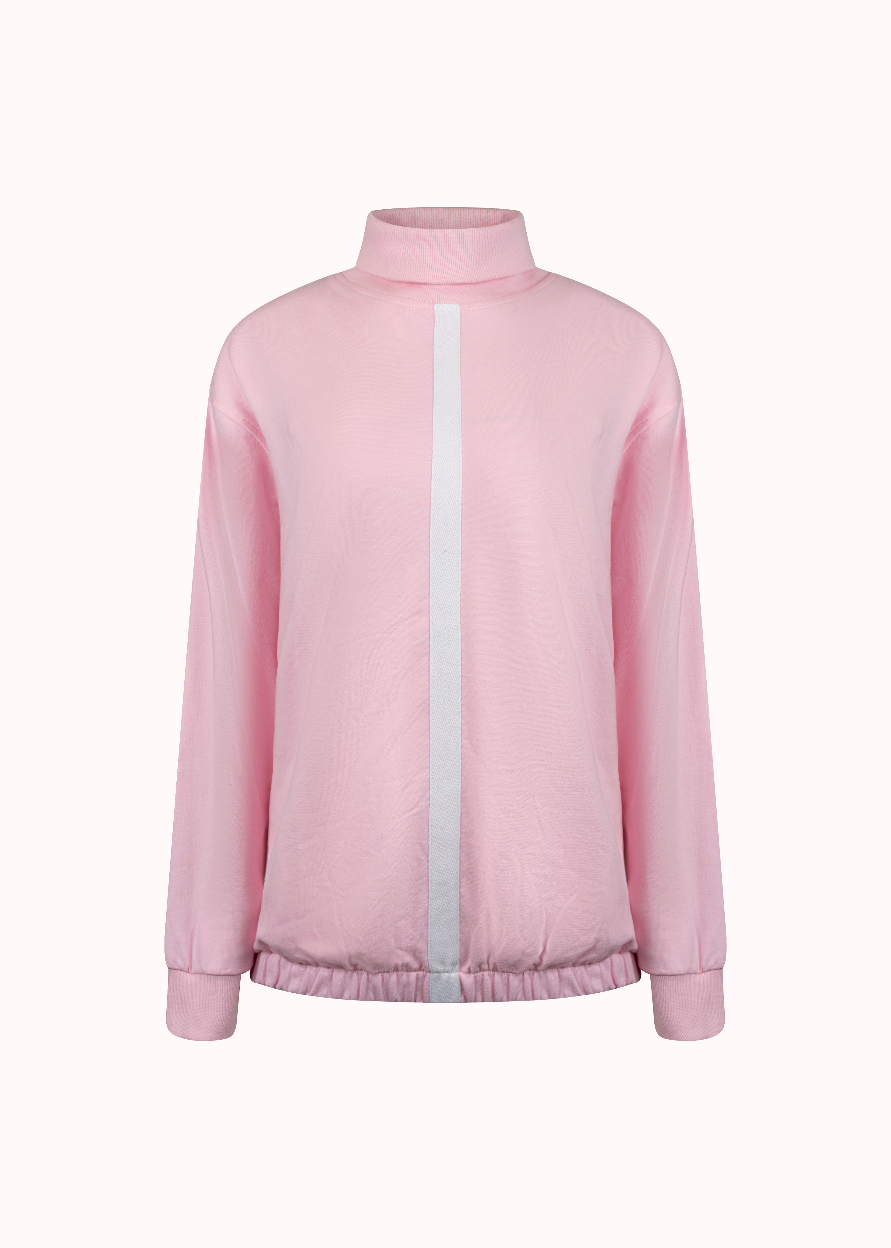 Mauve morn loop knit cotton sweatshirt