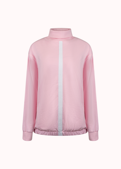 Mauvefarbenes Morgen-Sweatshirt aus Baumwoll-Loopstrick