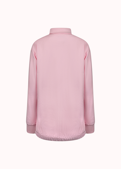 Mauvefarbenes Morgen-Sweatshirt aus Baumwoll-Loopstrick