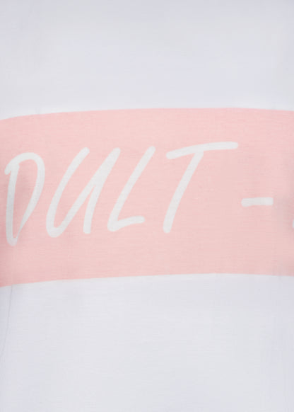 Adult-ish printed raglan sleeve pyjama t-shirt shorts