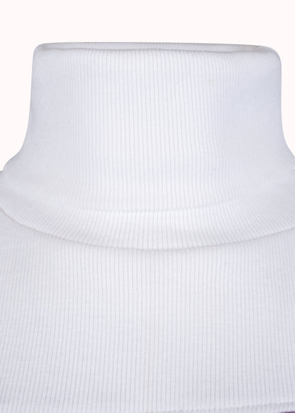 Colourblocked ribbed oversized cut sew crop top