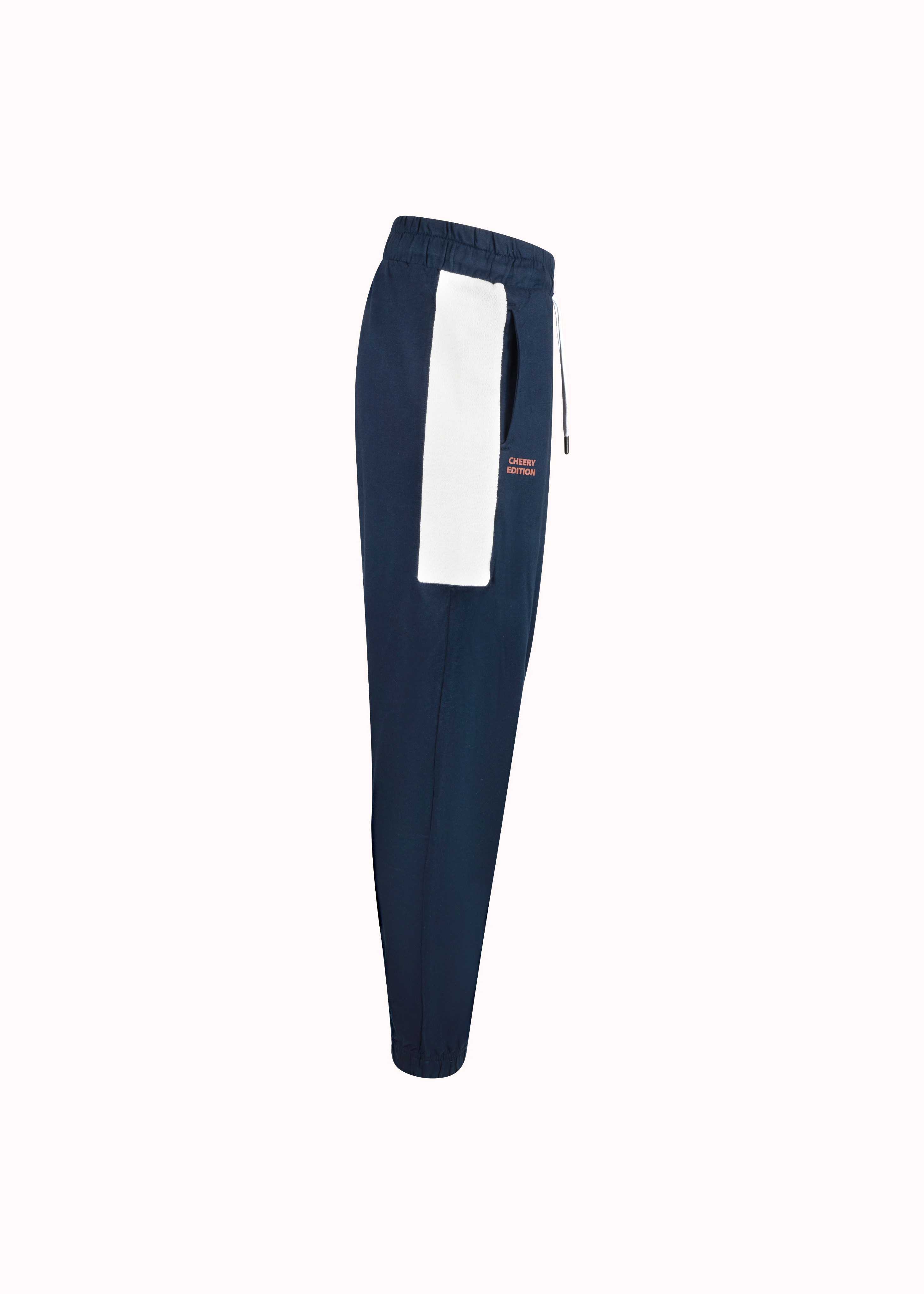 Medieval blue cut and sew cotton jogger