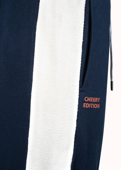 Medieval blue cut and sew cotton jogger