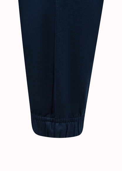 Medieval blue cut and sew cotton jogger