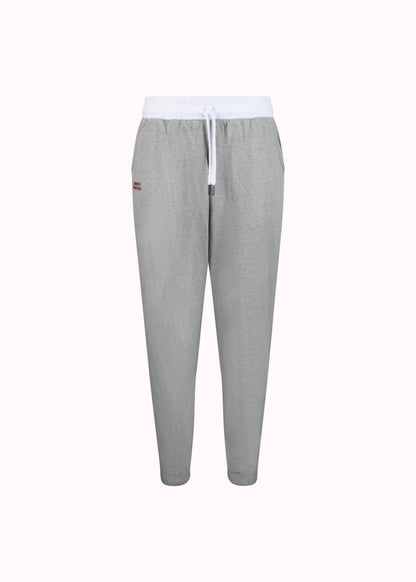 Grey solid cotton jogger