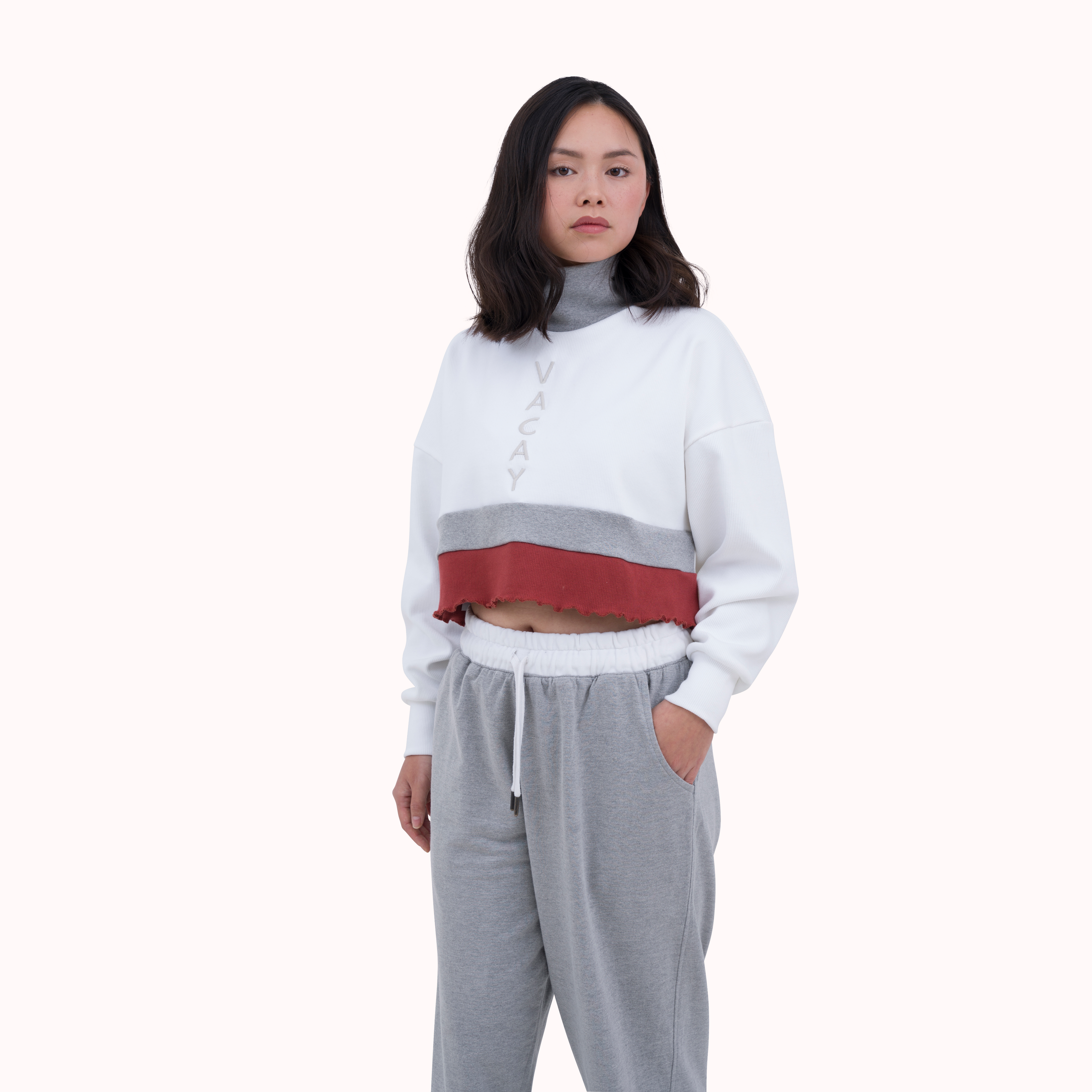 Grey solid cotton jogger