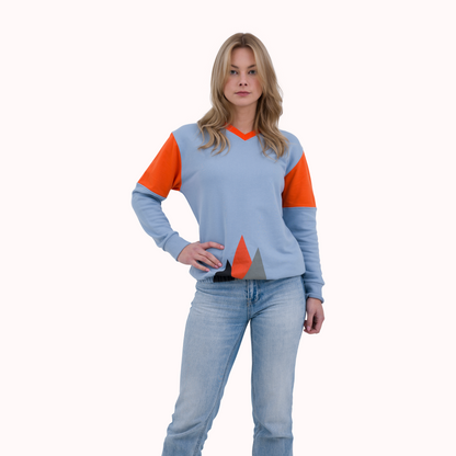 Silversky – Sweatshirt aus bedruckter Baumwolle mit Loop-Strick