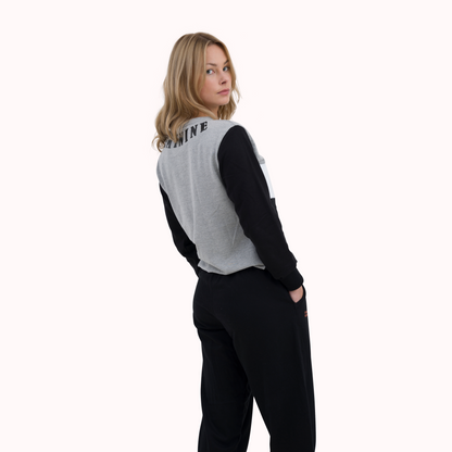 Black solid cotton jogger