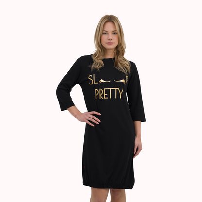 Sleep Pretty T-Shirt-Kleid mit Foliendruck