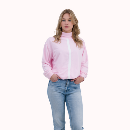 Mauvefarbenes Morgen-Sweatshirt aus Baumwoll-Loopstrick