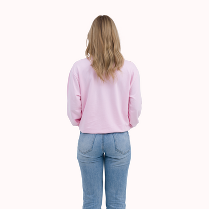 Mauvefarbenes Morgen-Sweatshirt aus Baumwoll-Loopstrick