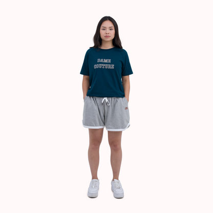 Solid printed pyjama tshirt shorts