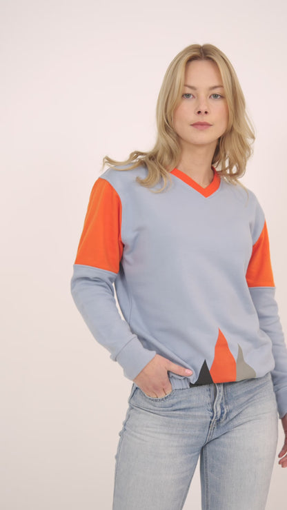 Silversky – Sweatshirt aus bedruckter Baumwolle mit Loop-Strick